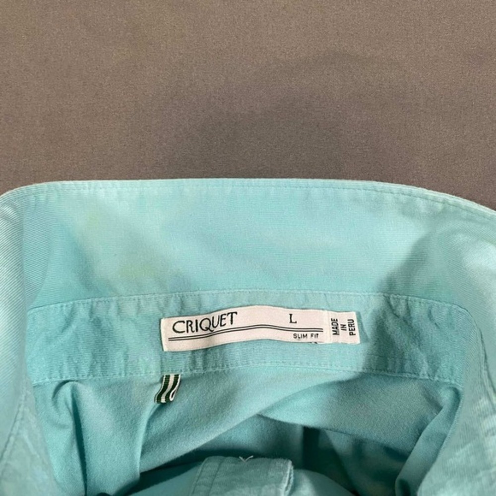 Criquet Mens Performance Polo Shirt Soft Blue Short Sleeve Size‎ L - Picture 7 of 8